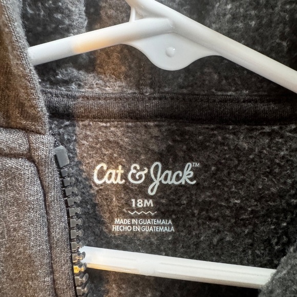 Dark Gray Zipper Hoodie 18 Months - Picture 4 of 4